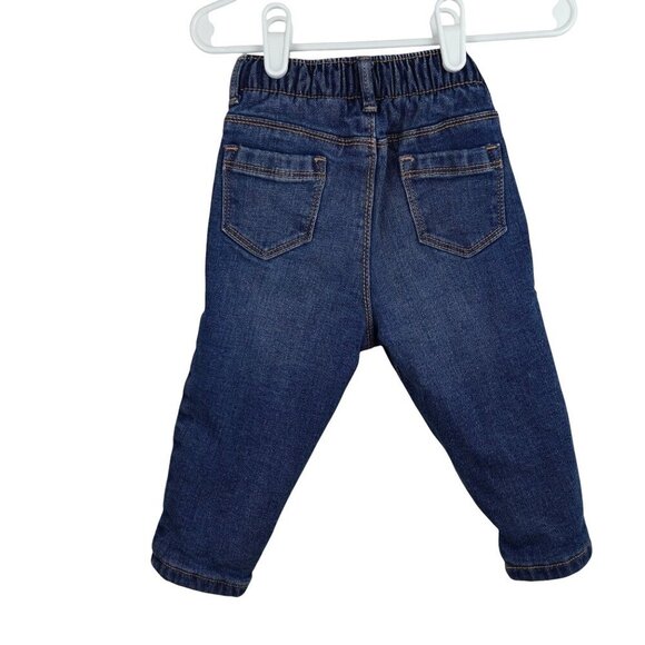 Old Navy Boyfriend Fleece-Lined Jeans 18-24M Dark‎ Wash Denim Cotton Polyester - Picture 4 of 5